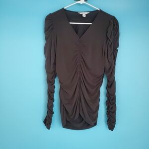 Nine West Blouse Size XS Black Long Sleeve
